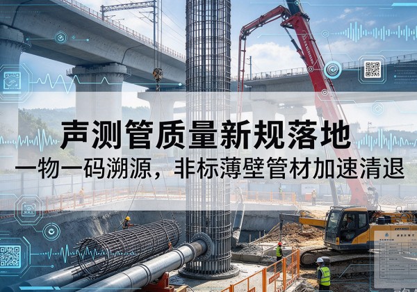 获嘉声测管质量新规落地，一物一码溯源，非标薄壁管材加速清退